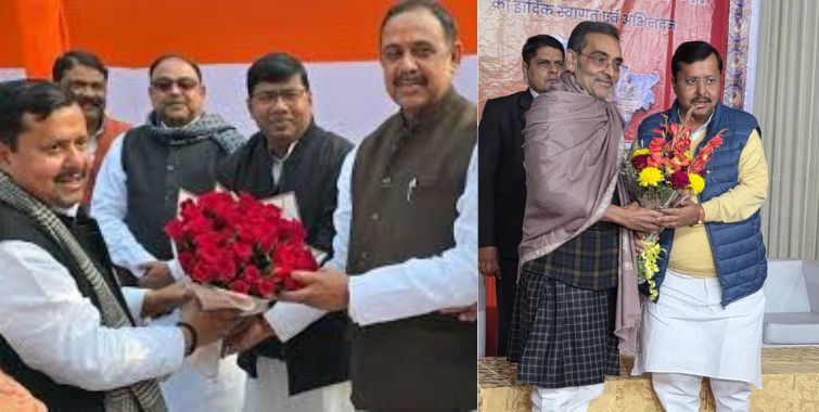 Upendra Kushwaha MLA With Nitin Nabin